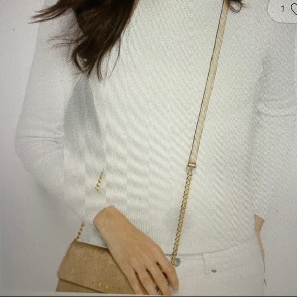 Michael Kors Gold Leather Smartphone Crossbody - Picture 10 of 10